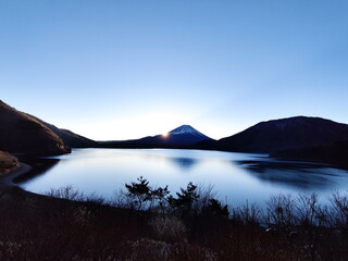 本栖湖の富士山