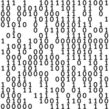 binary code overlay - black