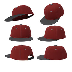 3d-rendering-cap-hat-perspective-various-view