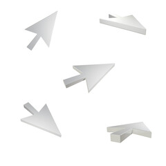 3d-rendering-mouse-cursor-perspective-various-view