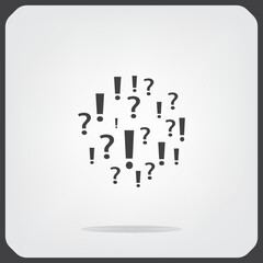 Question and answer avatar, support, vector illustration on a light background.