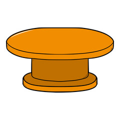 simple round table illustration vector