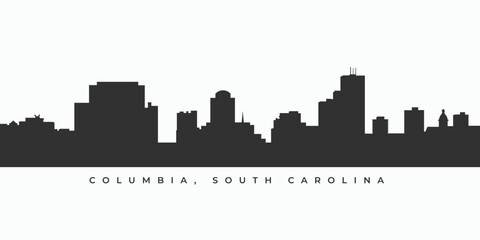 Obraz premium Columbia, South Carolina city skyline silhouette illustration in vector