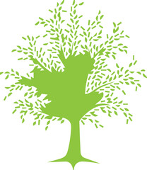 Elegant creative tree design of color