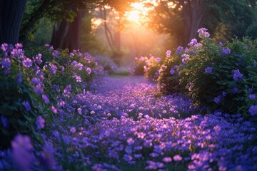 Obraz na płótnie Canvas enchanted violet garden