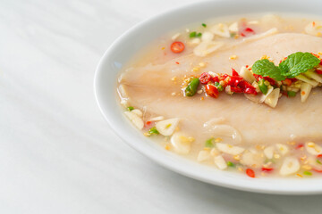 Steamed Fish in Spicy Lemon Sauce