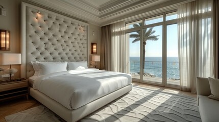 Rooms in a six-star hotel To relax by the sea For use in various advertisements