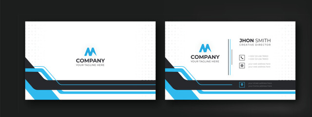 Simple Modern Business Card Creative And Clean Professional Business Card Template Design. Minimal Shape corporate layout brand identity. 