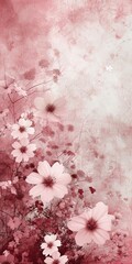 Misty Vintage Light Pink Floral Texture Background created with Generative AI Technology