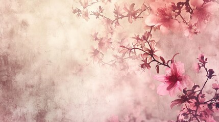 Obraz na płótnie Canvas Misty Vintage Light Pink Floral Texture Background created with Generative AI Technology