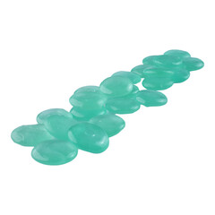 Circle tosca mint hard candy isolated transparent
