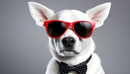 dog wearing sunglasses