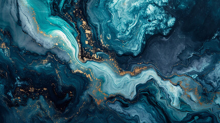Teal and Navy Blue marble background