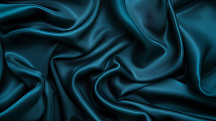 Obraz premium Teal and Navy Blue silk background