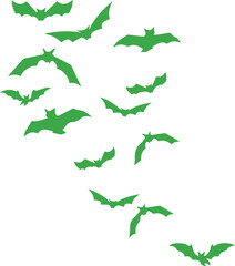 Fototapeta na wymiar コウモリの群れ（swarm of bats）(eps)