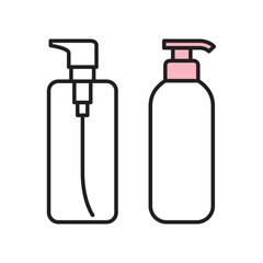 cosmetics pump container vector. cosmetics collection - illustration.