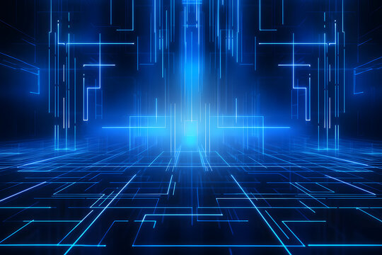 Abstract digital in futuristic technology design and digital motion, creating a business themed abstract background