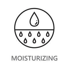 moisturizing. skin care icon. cleaning and cleansing line icon vector illustration.