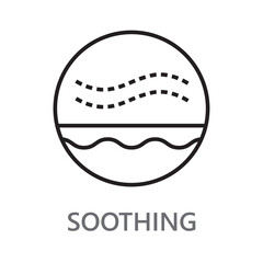soothing. skin care icon. cleaning and cleansing line icon vector illustration.