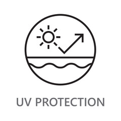 uv protection. skin care icon. cleaning and cleansing line icon vector illustration.