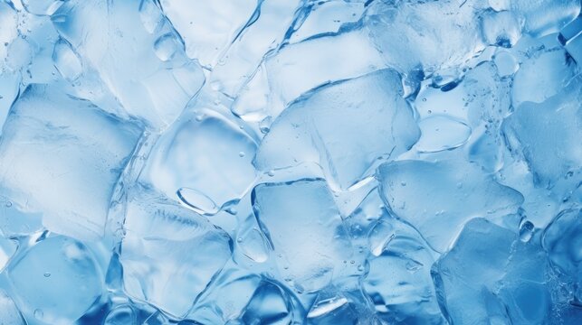 texture ice in glass bucket topview graphics beautiful winter background material