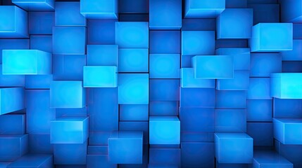 A background with neon blue squares arranged in a repeating pattern with a gradient effect from light to dark