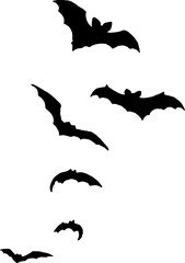 コウモリの群れ（swarm of bats）(PNG)