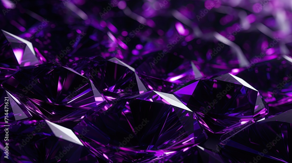 Poster a background with neon purple diamonds arranged in a random pattern