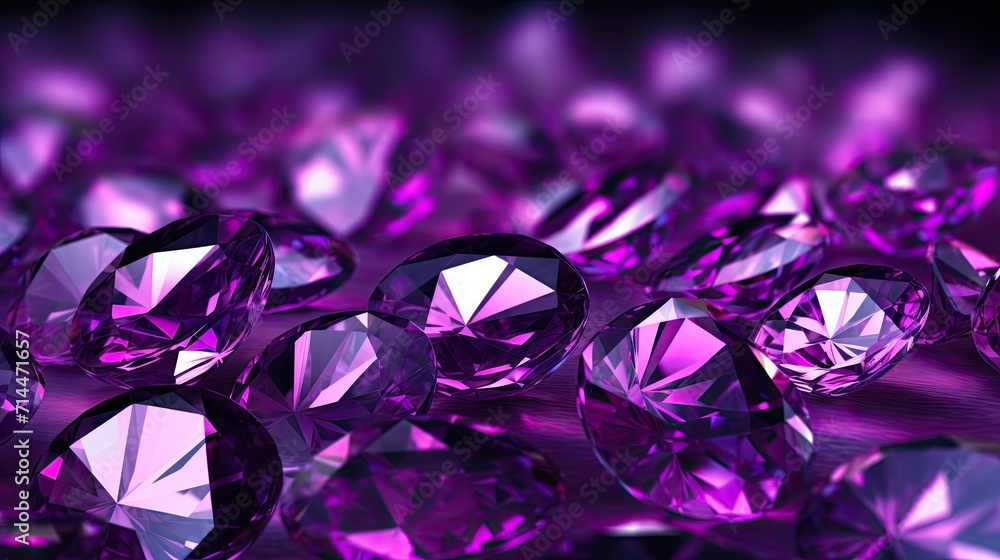 Aufkleber a background with neon purple diamonds arranged in a repeating pattern with a chromatic aberration e