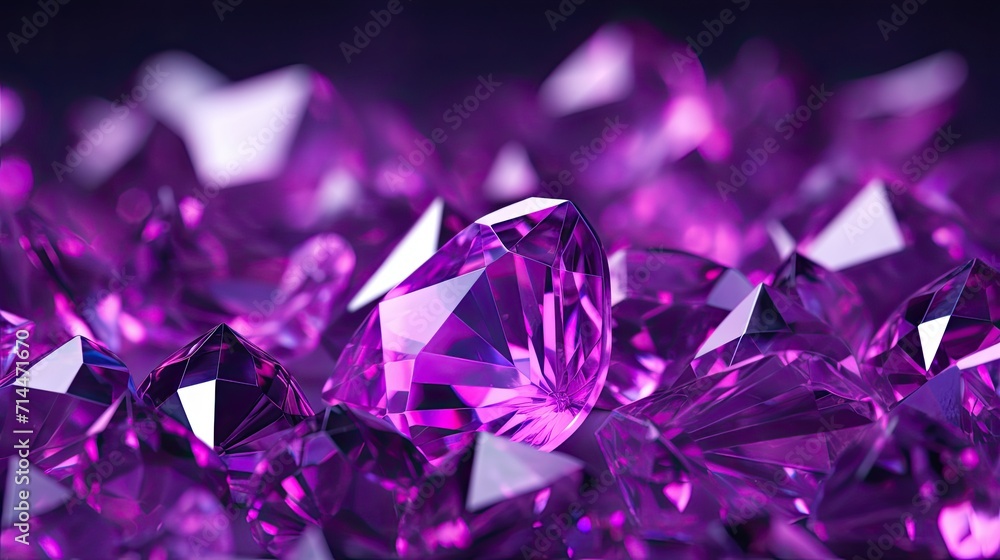 Poster a background with neon purple diamonds arranged in a random pattern