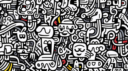 Cute graffiti art abstract background poster web page PPT, art background