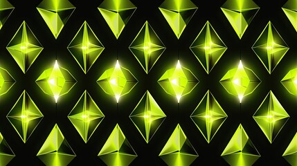 A background with neon yellow diamonds arranged in a repeating pattern