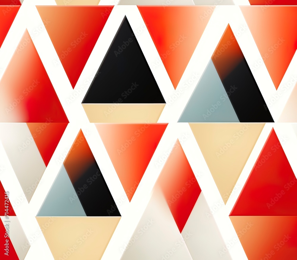 Poster triangle, fabric pattern, seamless pattern.