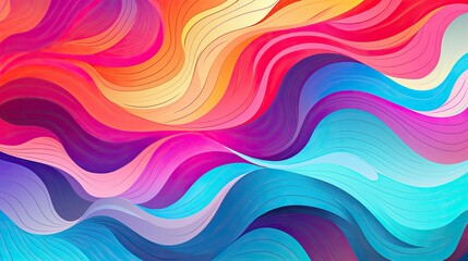 A colorful abstract design with swirling patterns and a gradient background