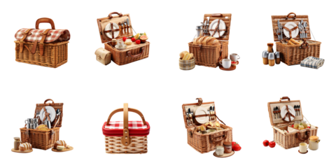 set collection picnic basket Artificial Intelligence Generative