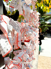 Make a wish in Japanese shrine