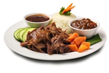 Photo a plate of traditional food gudeg