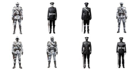 set collection army uniform Artificial Intelligence Generative