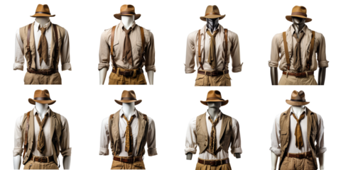 set collection archaeological clothes Artificial Intelligence Generative