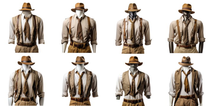 set collection archaeological clothes Artificial Intelligence Generative