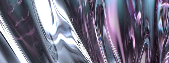 Pink and Blue Crystal Glass Refraction and Reflection Lush Elegant and Modern 3D Rendering Abstract Background