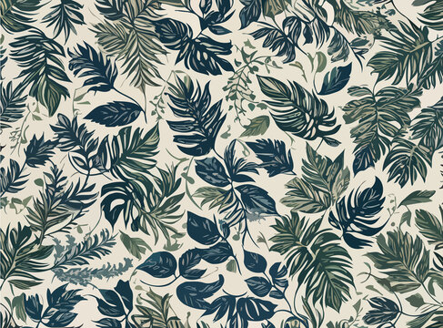 The subtle beauty of this lush green leaf pattern against the dark background captures the wild spirit of nature. Let the wild heart roam free!	
