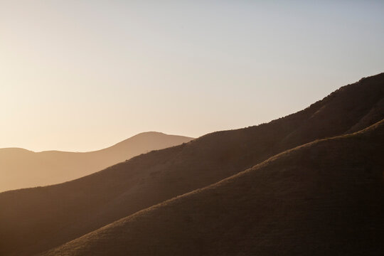 Rolling hills panorama, Lompoc California, USA