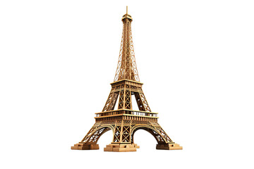 Fototapeta na wymiar The Eiffel Tower is isolated on a Transparent background. Generative AI