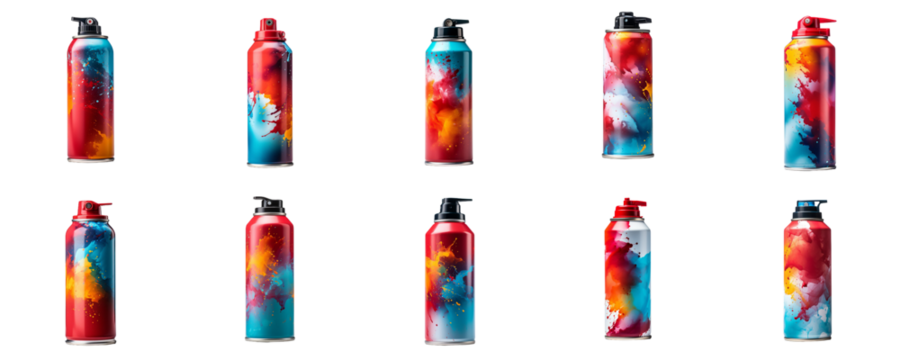 set collection spray paint Artificial Intelligence Generative