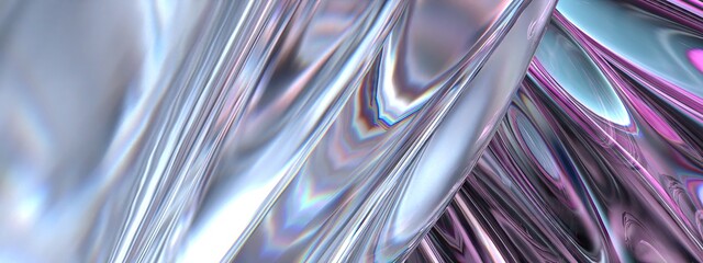 Pink and Blue Crystal Glass Refraction and Reflection Organic Clear Elegant and Modern 3D Rendering Abstract Background