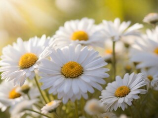 Obraz premium daisies in a garden