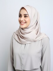 Photo of a beautiful young muslim woman smiling