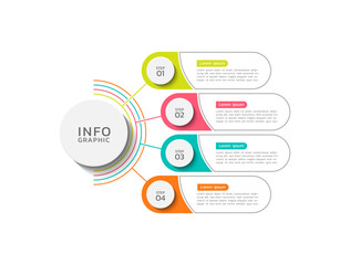 Fototapeta premium Infographics business colorful elements design