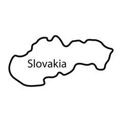 Slovakia map icon vector